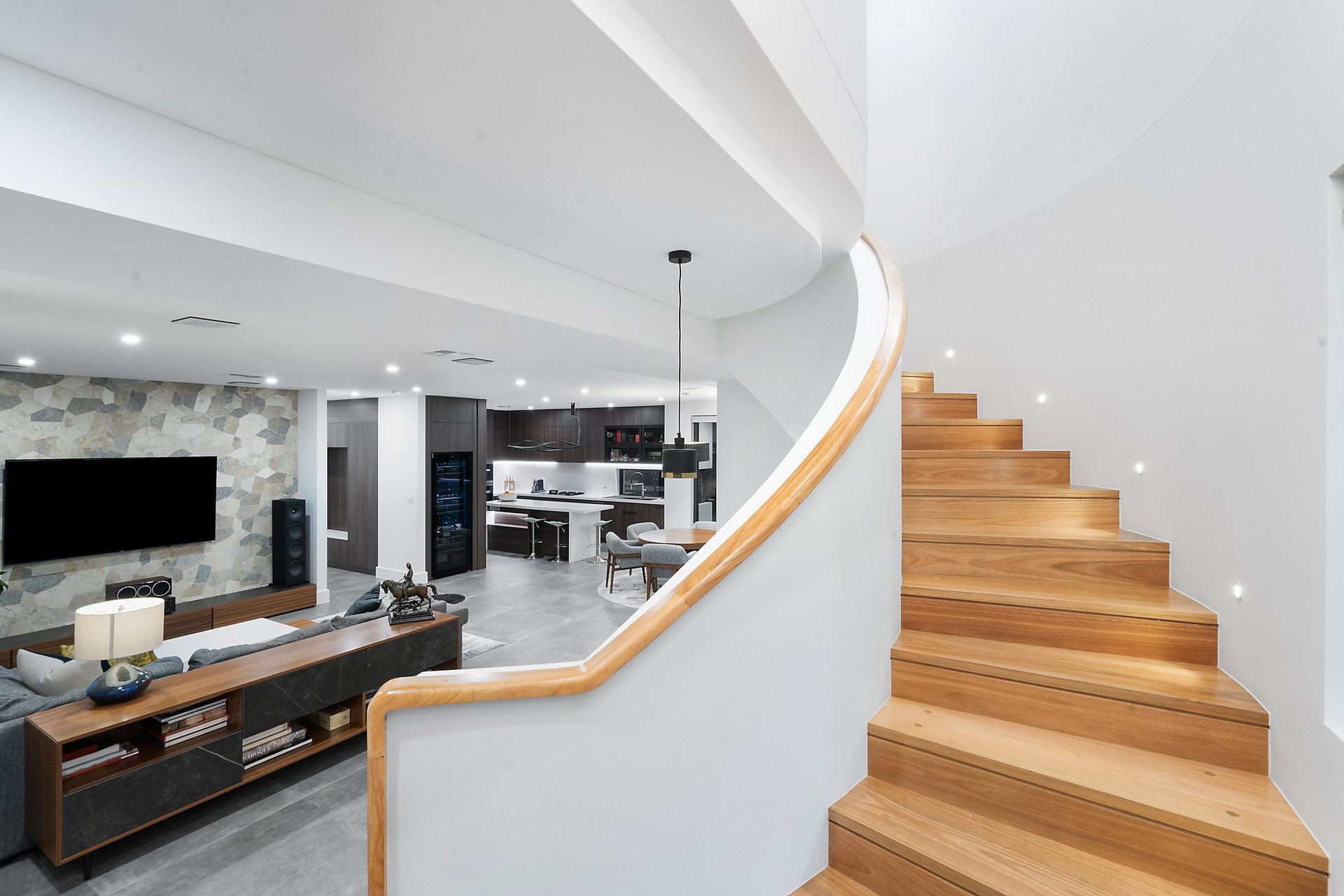 Alexander Ave, North Willoughby — stair and living